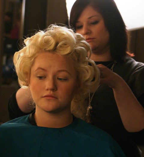 Female model photo shoot of RichmondHairFX in douglas education center