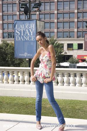 Female model photo shoot of Centresha Smith in Chicago Millennium Park