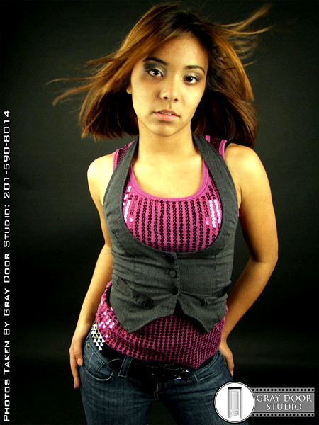 Female model photo shoot of suzie lopez  by Gray Door Studio in grey door studio