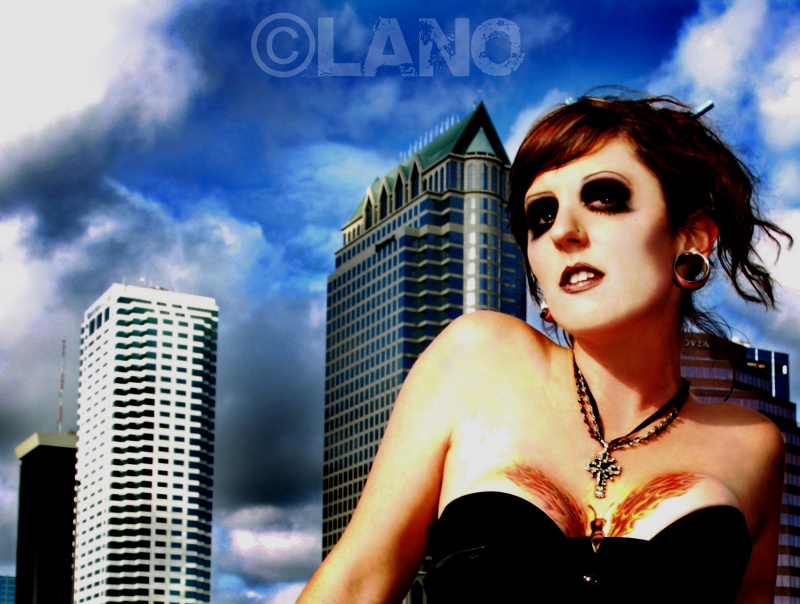 Female model photo shoot of SpookyHeather by studiolano in Downtown Tampa