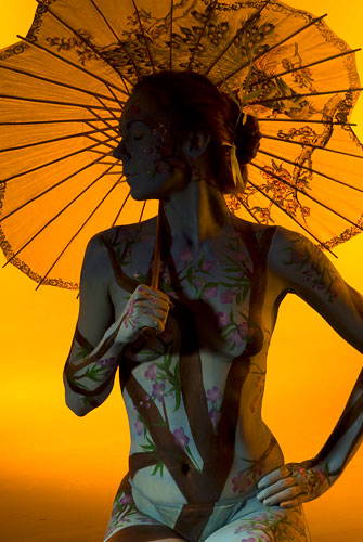 Female model photo shoot of Fire Pixie Body Art in Santa Clara, CA
