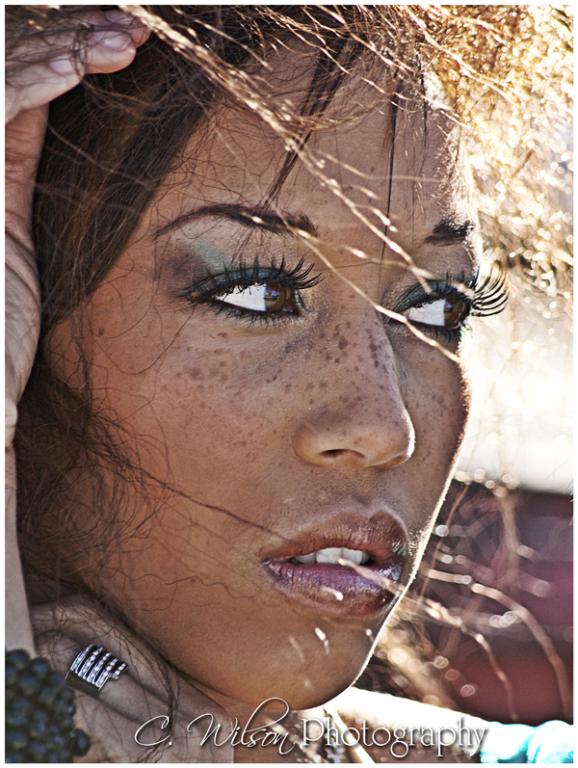 Female model photo shoot of Jae Daniels by C Wilson Photography in The Wasteland..., makeup by JaeD Artistry