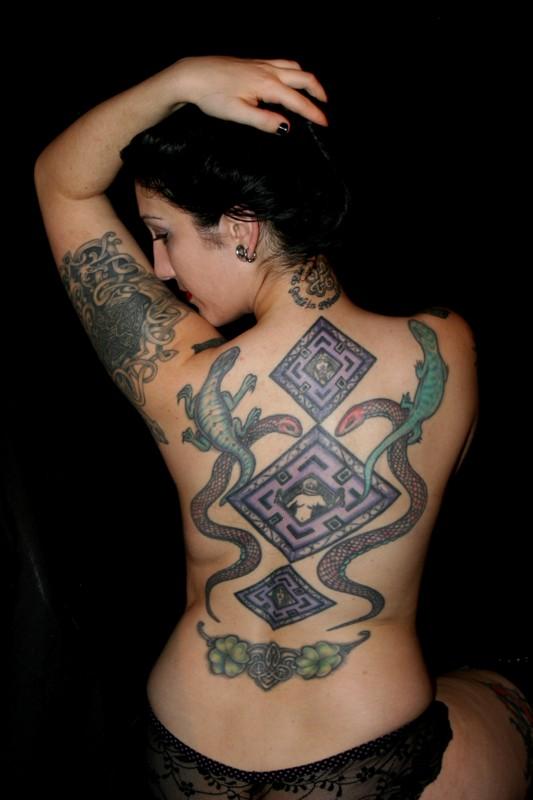 Female model photo shoot of Tattooed Babydoll
