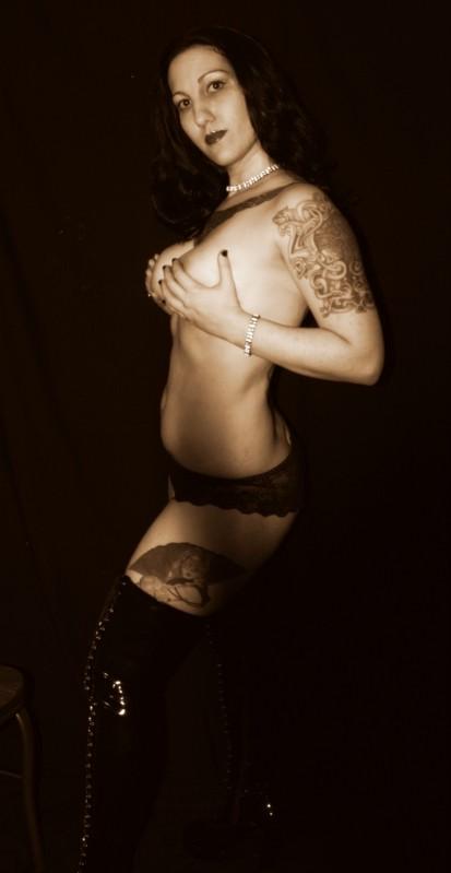 Female model photo shoot of Tattooed Babydoll