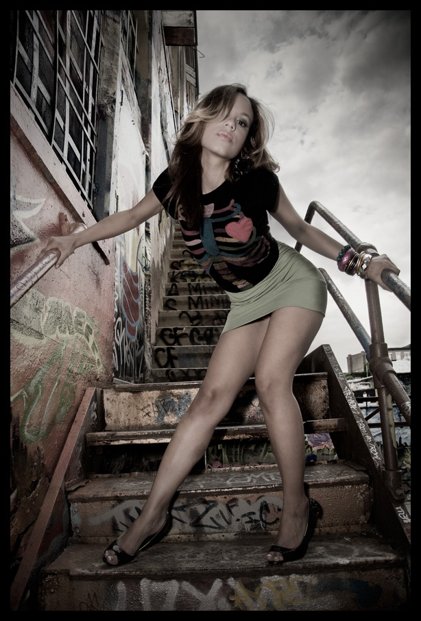 Female model photo shoot of KriStina Ramos in 5 pointZ Queens NY