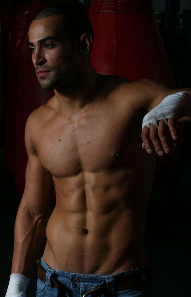 Male model photo shoot of Mario Lemus in Boxing Gym