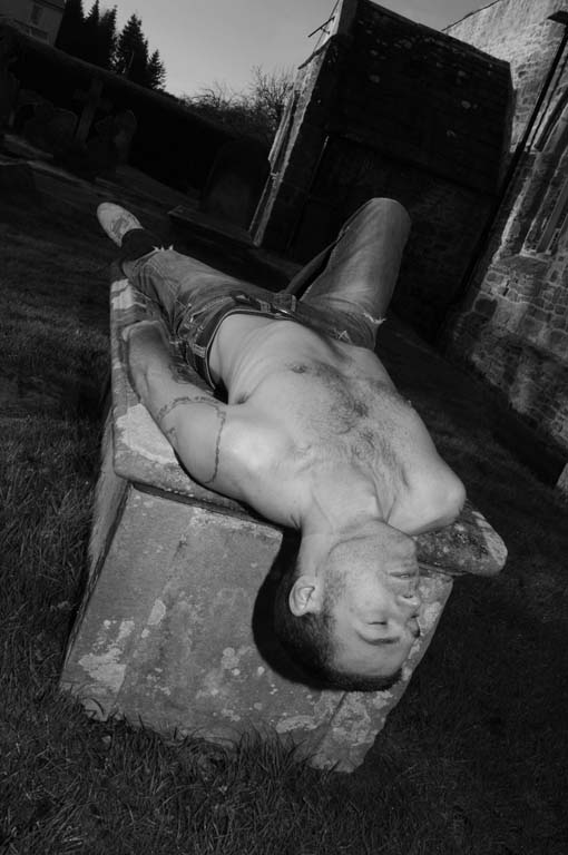 Male model photo shoot of Simon Thompson 007 by Dave J Smith FIne Art in wycliffe church - north yorkshire