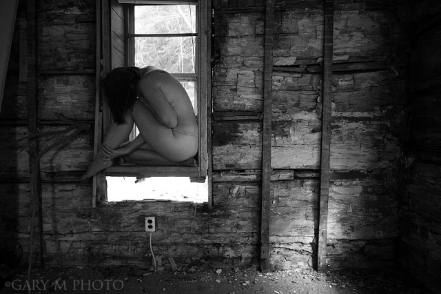 Female model photo shoot of Anne Alone in Squirrel House