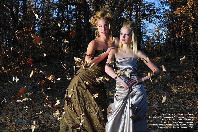 Female model photo shoot of Shannon Lemons and Lauren Witzke by RJ Alvarade in Montague Tx, makeup by Von Vardeman