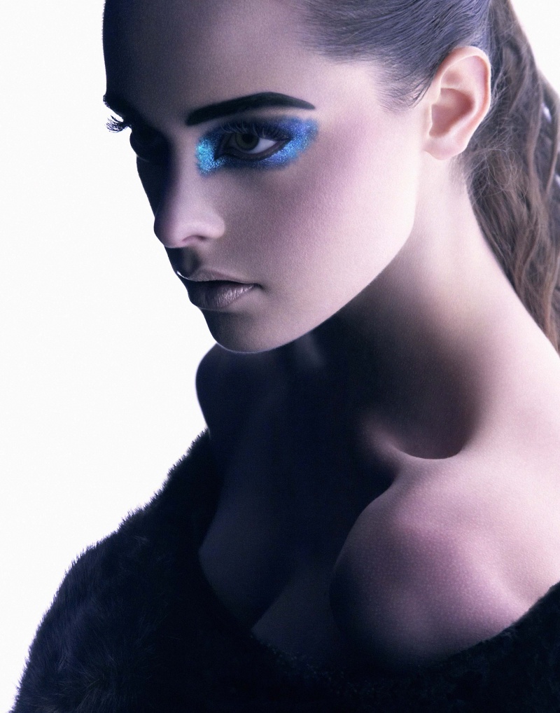 Female model photo shoot of Becky doney make-up art in London