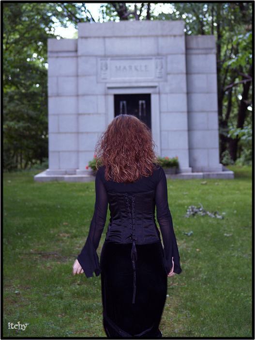 Female model photo shoot of Ashabel Lee in Cemetery
