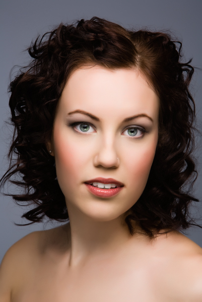Female model photo shoot of jessiekij by Simon Price Studios, makeup by Tina Ives