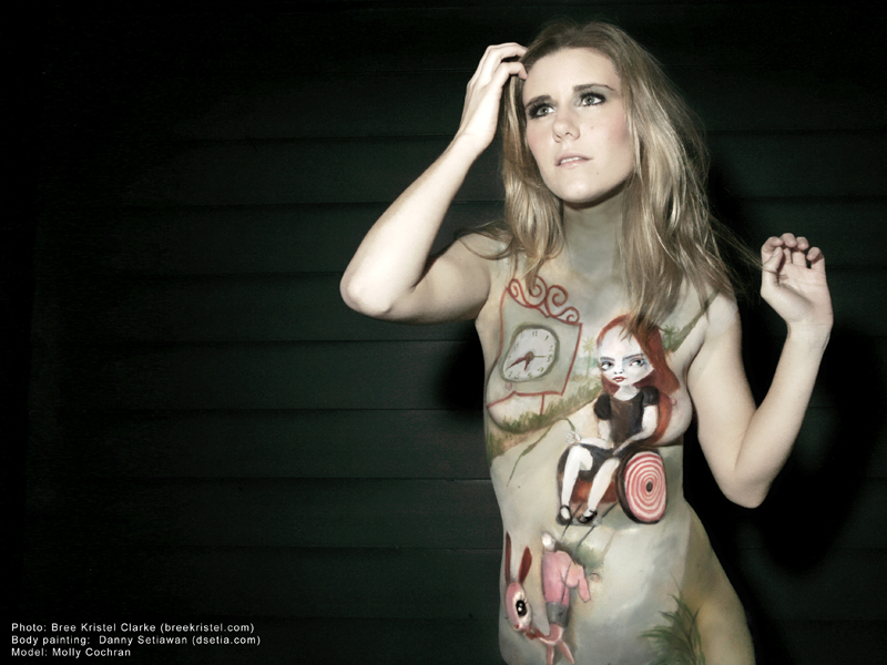 Female model photo shoot of Molly May, body painted by DannyS at DenArt