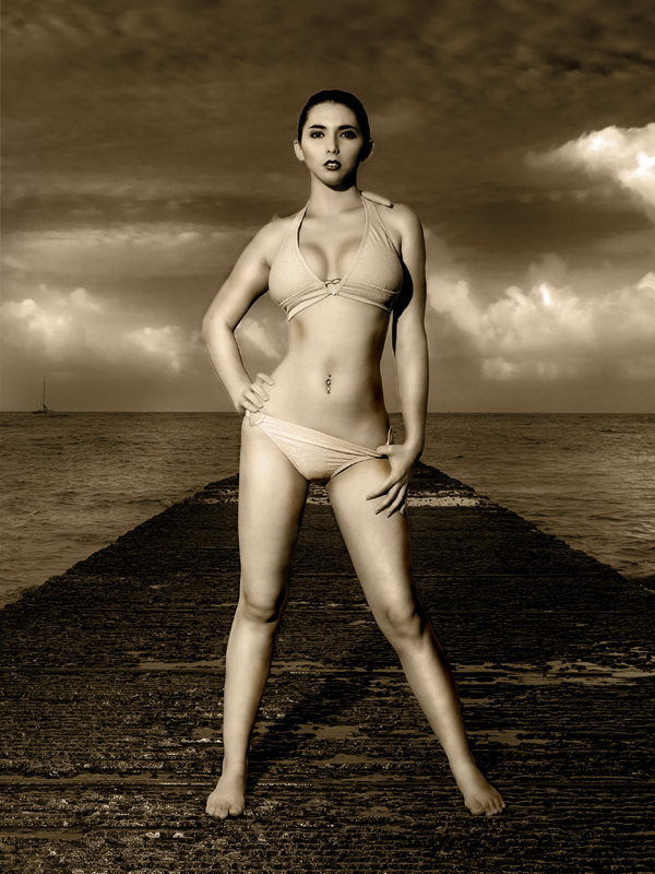 Female model photo shoot of Rae Andre by Pat Jones in Waikiki Beach