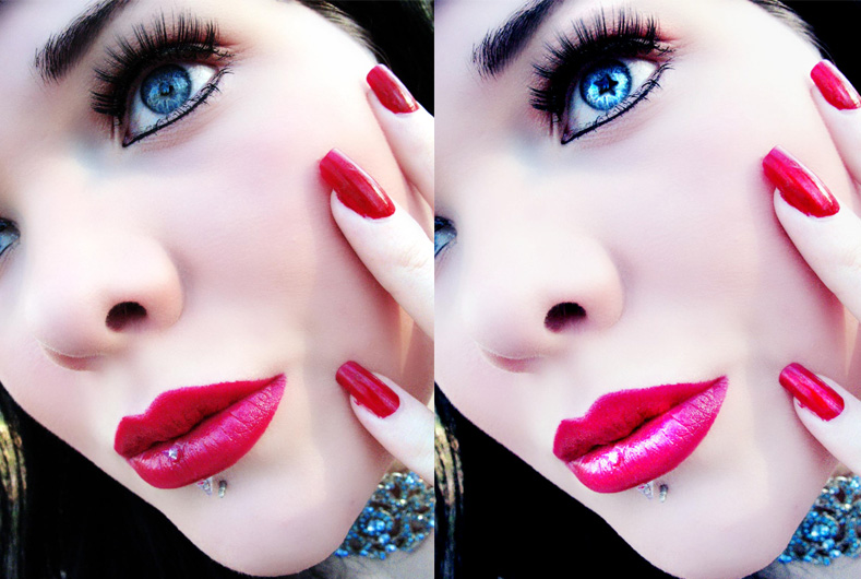 Female model photo shoot of Automatic Eyes Editing