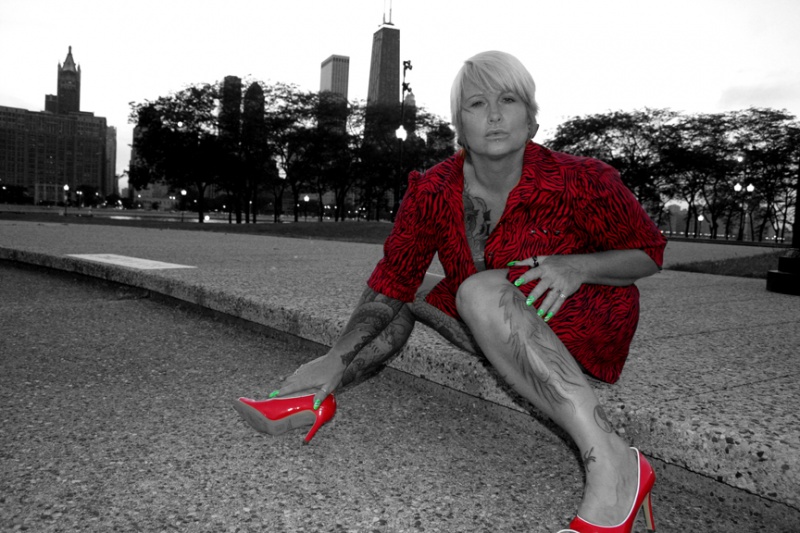Female model photo shoot of Jodi L Herbon-Sjong in Olive Park, Chicago, IL