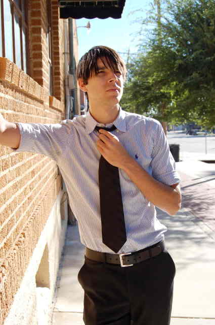 Male model photo shoot of Wes Wiedemann in Bricktown- OKC