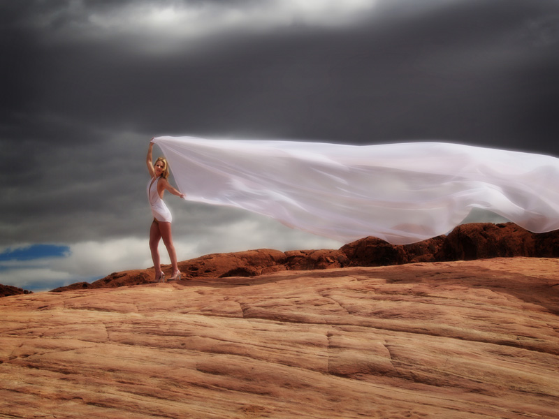 Female model photo shoot of DH Photographics and INVY in Valley of Fire