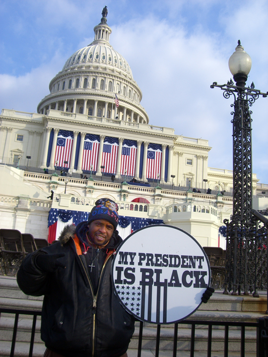 Male model photo shoot of Ebony Suns Fashions in DC @ the 44th Presidential Inaugeration