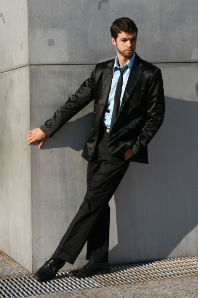 Male model photo shoot of Drew Austin in Hart Plaza, Detroit 