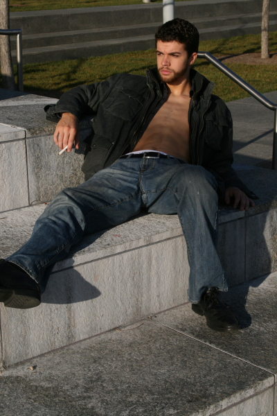 Male model photo shoot of Drew Austin in Detroit Riverfront