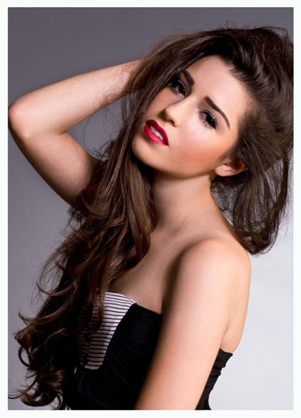 Female model photo shoot of SS Makeup Hair Wardrobe
