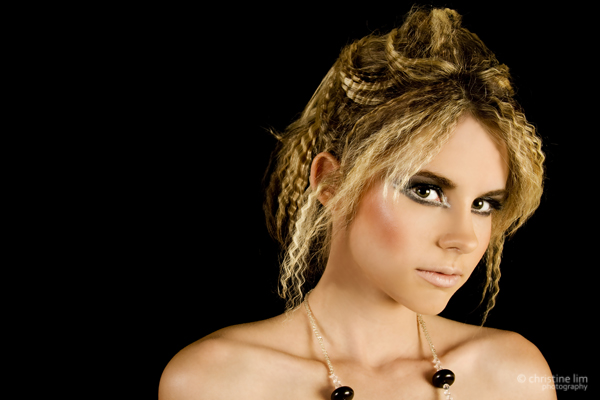 Female model photo shoot of Lizaveta by christinelim, makeup by BeautyContour Perth