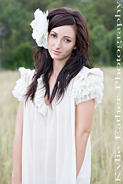 Female model photo shoot of KylieEather Photography in Summerholm, QLD, makeup by Cath Mish, clothing designed by Misha Mullen