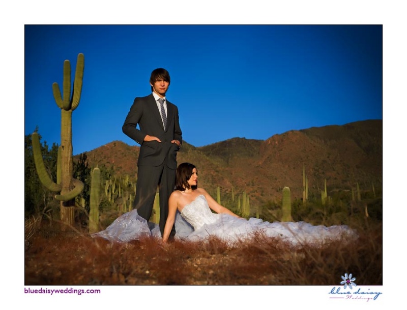 Female and Male model photo shoot of Blue Daisy Weddings, A J  Hlavacek and Justine14 in Carefree, AZ, makeup by Stephanie Nault Makeup