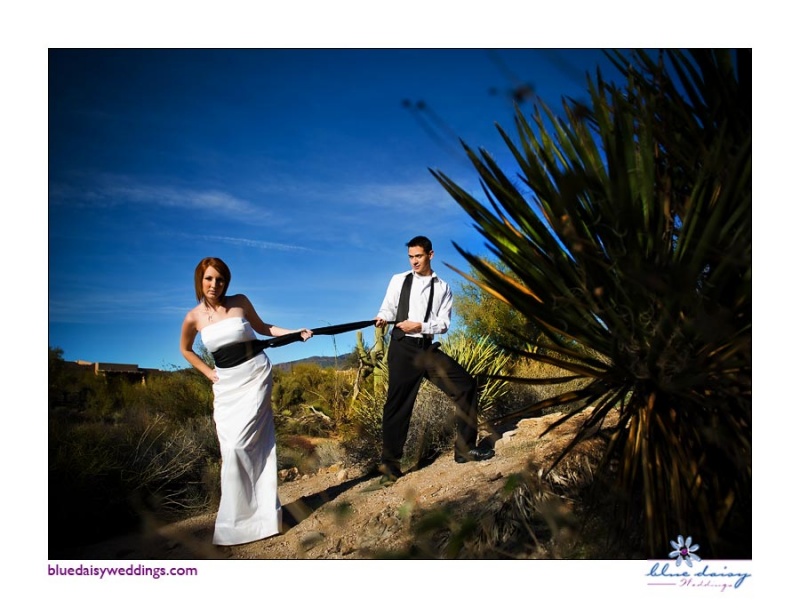 Female and Male model photo shoot of Blue Daisy Weddings, Nicole Mendoza and Brent Waldrep in Carefree, AZ, makeup by Stephanie Nault Makeup
