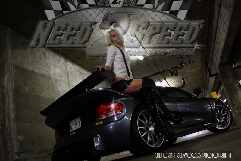 Male and Female model photo shoot of California Redwoods and RainbowRazor in Need2Speed Photoshoot