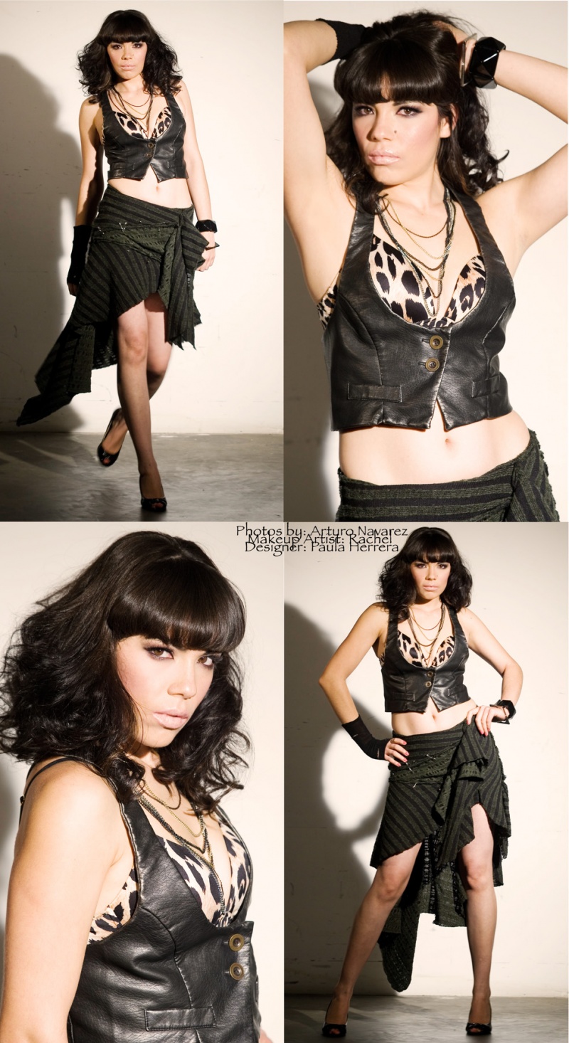 Female model photo shoot of PAULINA Clothing by Arturo Nevarez Photo in Los Angeles, CA, clothing designed by PAULINA Clothing