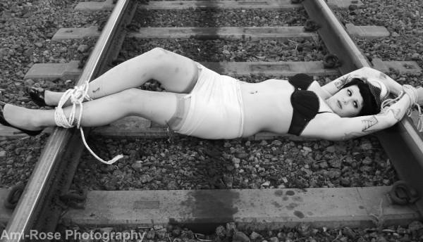 Female model photo shoot of Jess Von Mess by Ami-Rose in Mt Kembla coal Tracks