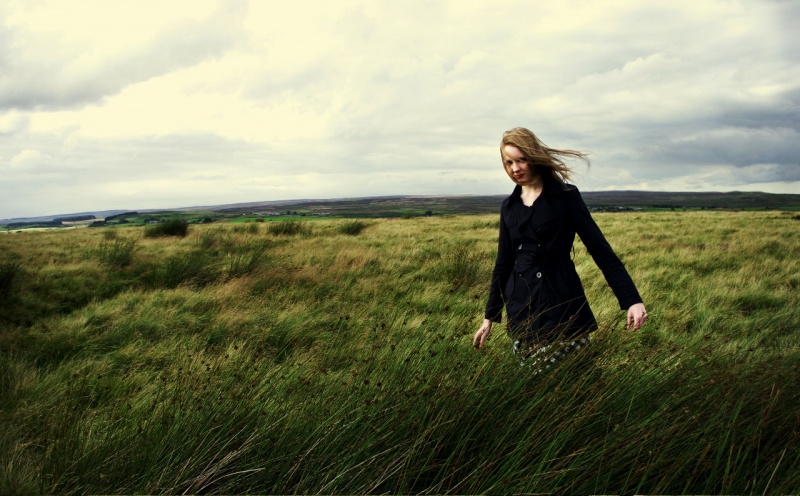 Female model photo shoot of Jayne Kitsch in Yorkshire moors