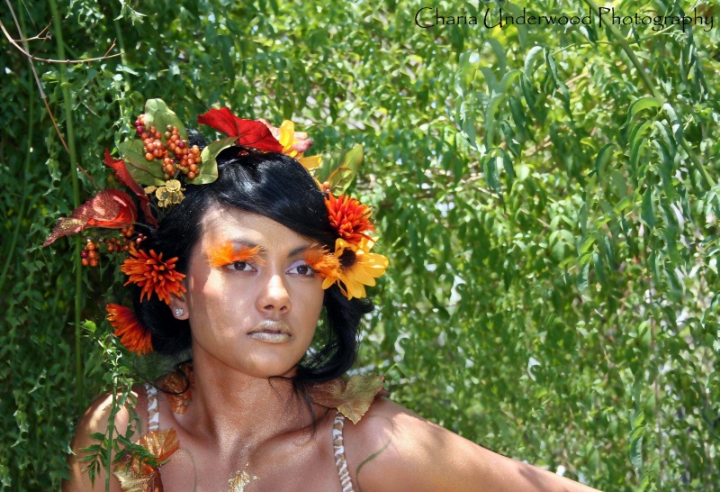 Female model photo shoot of Charia Underwood and     LC, makeup by War Paint