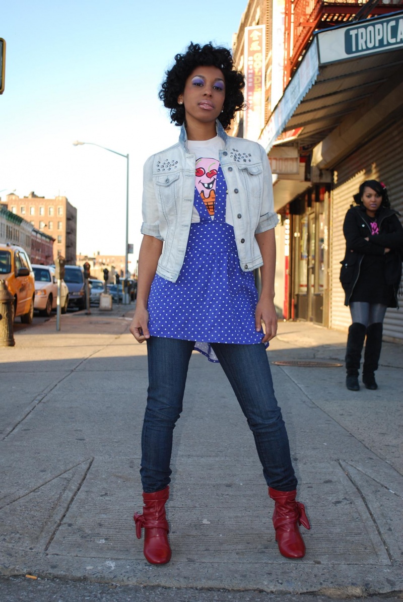 Female model photo shoot of PEPPER-COMPINC and Eujenya in Flatbush Brooklyn