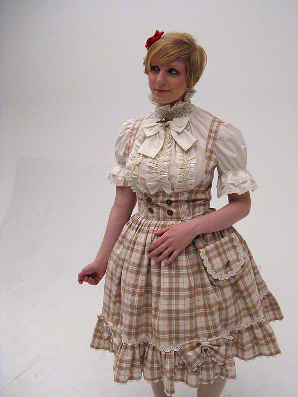 Female model photo shoot of Megan Maude in MCAD Photo Studio