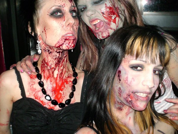 Female model photo shoot of January Darling in NYC zombie crawl