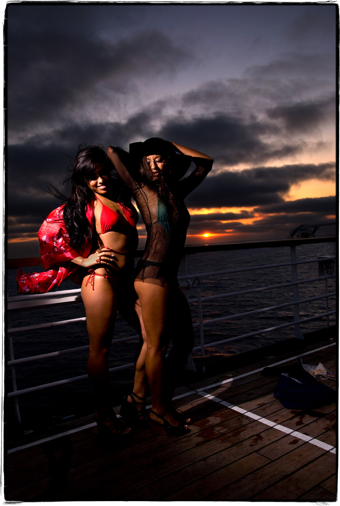 Female model photo shoot of Julia Cruz by NavvyDigital in cruise ship 