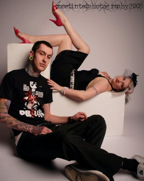 Female and Male model photo shoot of Katya Eii and Toez by Rosetinted Photography