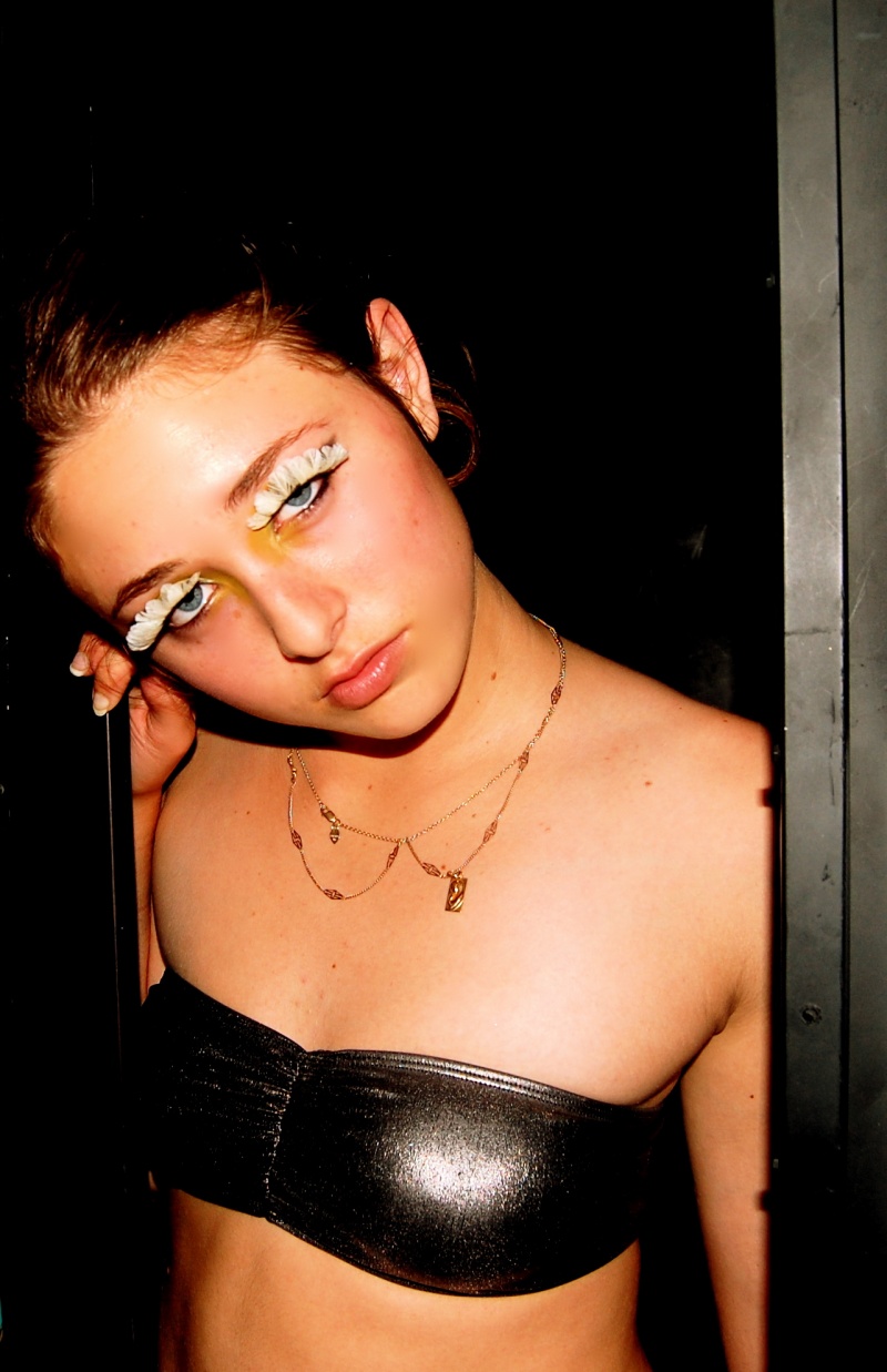Female model photo shoot of MadeleineRose in Darkroom