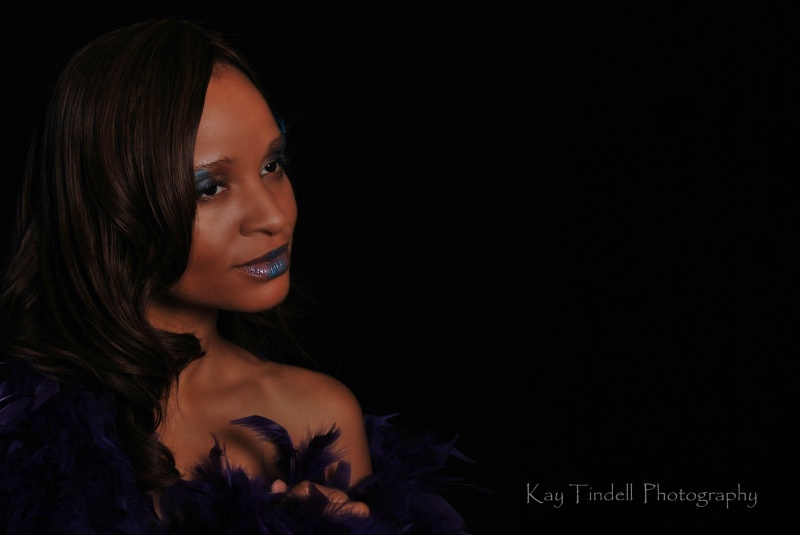 Female model photo shoot of Devrenee by KayPhoto in Studio, makeup by SouthernDivaRoz