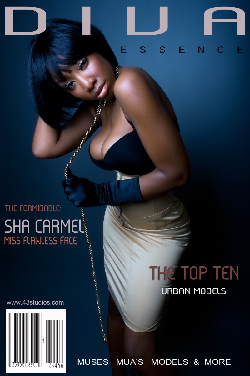 Female model photo shoot of Sha Carmel by LLOYD PARKS in 43 STUDIOS, makeup by Flawless Sha