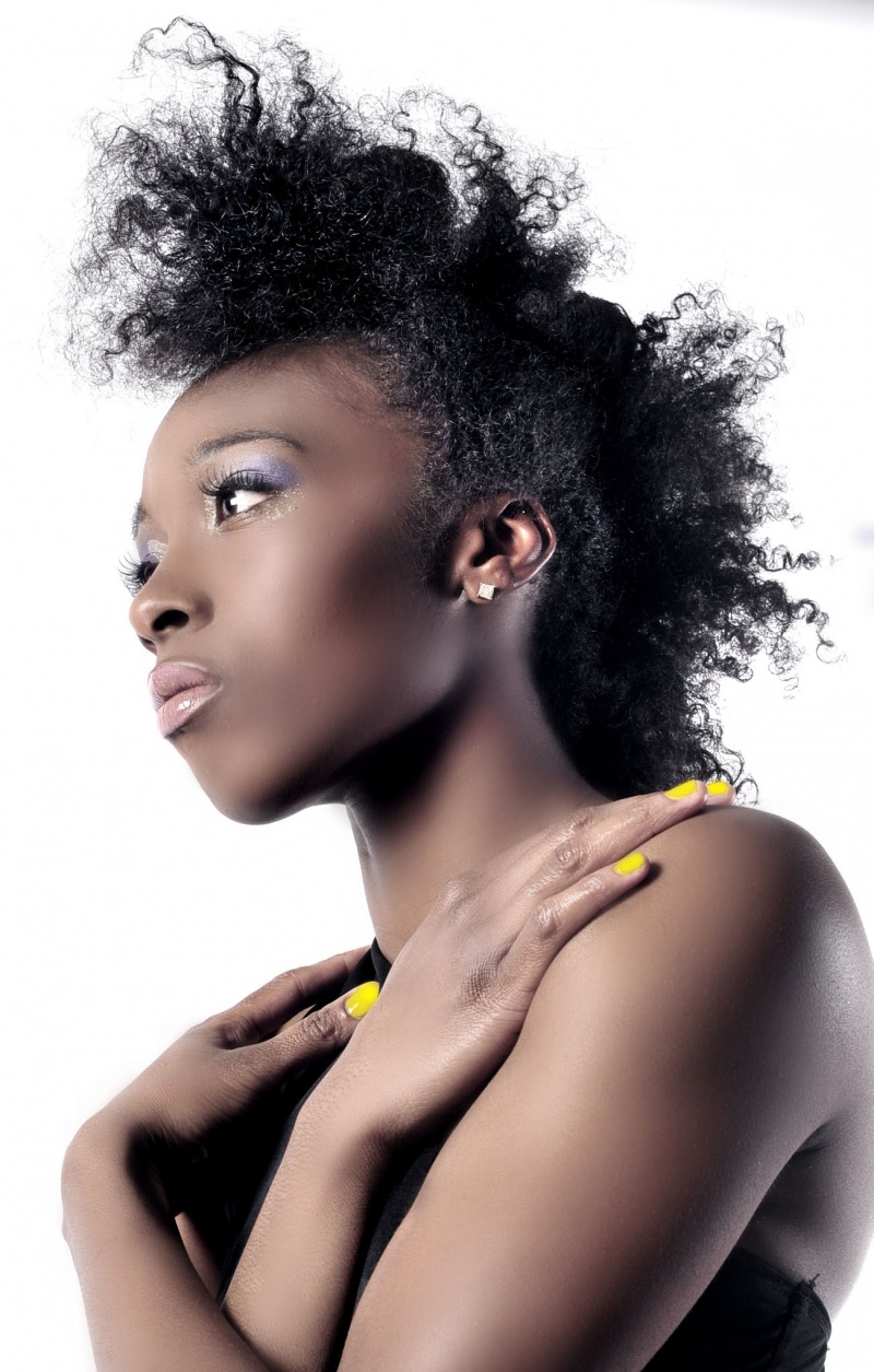 Female model photo shoot of Kaneshia Blackmon- KB by TrippWall by Lorenzo W in Hot Rollers Salon, hair styled by GlamherbyShantel
