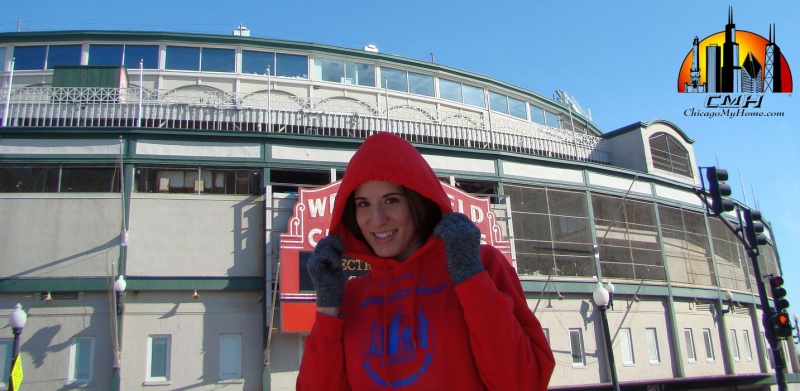Male and Female model photo shoot of ChicagoMyHome and Brooke_M in Wrigley Field Chicago IL