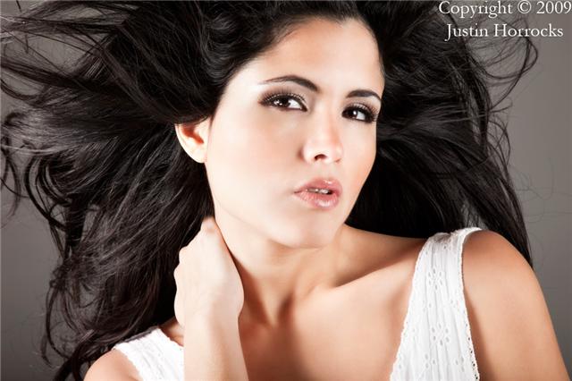 Female model photo shoot of Denisse_ by Digital Savant, hair styled by MeriEsther