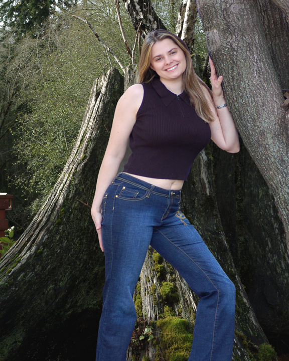 Female model photo shoot of Lisa Wilson in Next to a few trees!