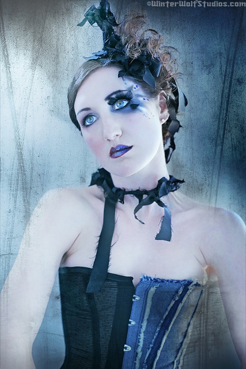 Female model photo shoot of Vendala by WinterWolf Studios in Ohio, makeup by Ruby Randall, clothing designed by Toby Barton Designs