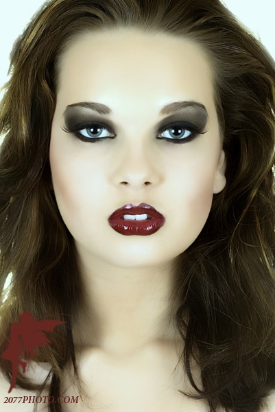 Female model photo shoot of HarmonyArtistry and AngelaArnold by 2077 Photo, makeup by Harmony Artistry