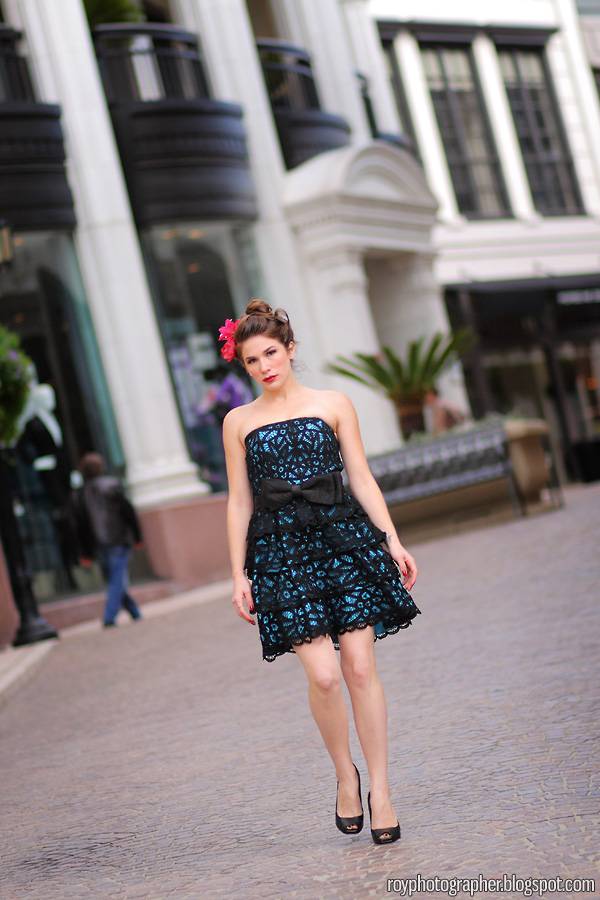 Female model photo shoot of Tagan Whitney11 in Rodeo Drive  Beverly Hills, makeup by EyEluvitu4